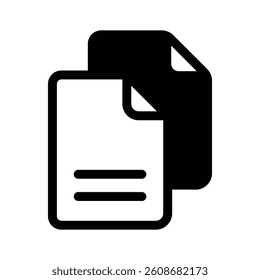 Digital documents in modern style, ready to use icon