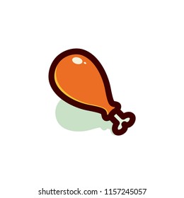Digital doodle of meat vector illustration.