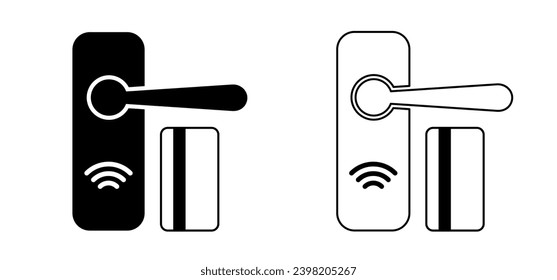 Mano digital de la puerta. Tarjeta de clave NFC o pase. Pomo de la puerta de seguridad o mando a distancia de la puerta. para iniciar sesión, contraseña. Tecla de control remoto para la apertura, cierre o bloqueo automáticos