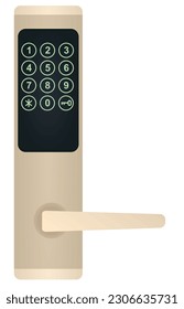 Digital door lock. vector illustration