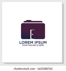 vector de diseño de plantillas de logotipo de puerta digital