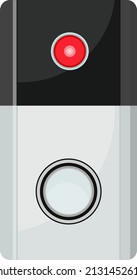 Digital doorbell, illustration, vector on a white background.