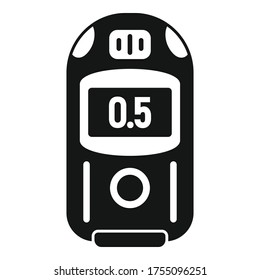 Digitales Dosimeter-Symbol. Einfache Illustration des digitalen Dosimeter-Vektorsymbol für Webdesign einzeln auf weißem Hintergrund