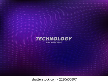 Digital dot wave glowing abstract background. 