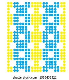 Digital dotted gradient. Vector template. The ancient texture of Indonesian batik. Circle box pattern. Nice pop-art background. Geometric shape graphic design. Decorative background vector