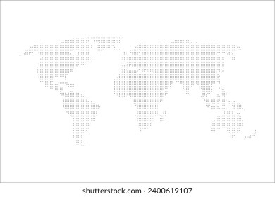 digital dotted world map vector background design illustration