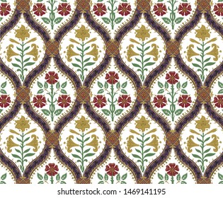 Digital drawing of beautiful flower pattern 