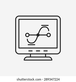 Digital Drawing Board line icon