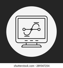 Digital Drawing Board line icon