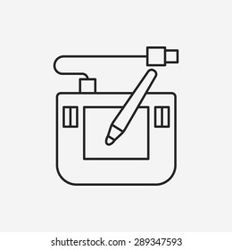 Digital Drawing Board line icon