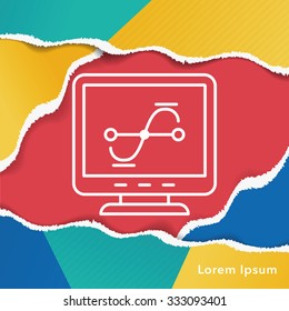 Digital Drawing Board line icon