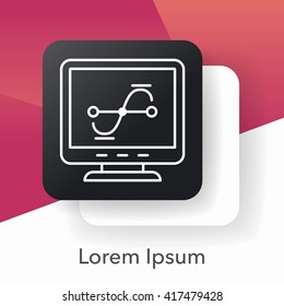 Digital Drawing Board line icon
