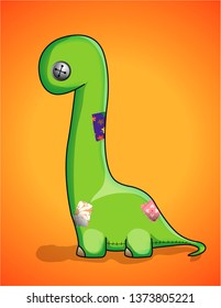 Digital drawing of cute Dinosaur