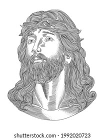 Digital Drawing Jesus Christ Vector Illustration Stock Vector (Royalty ...