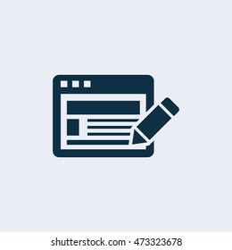 Digital Drawing Pad Flat Icon, Vector illustration