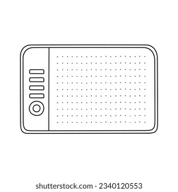 Digital drawing pen tablet hand drawn outline doodle icon