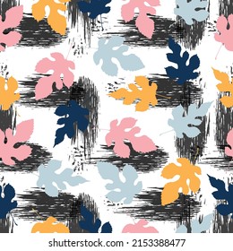 digital drawing and watercolor texture. Printing on fabric, card. seamless pattern, colorful background.