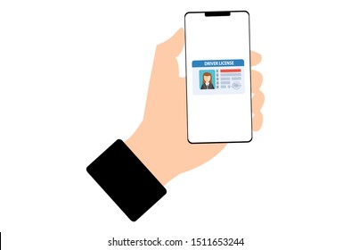 Digital Driver License On Smartphone.