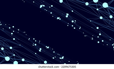 Una ciberola dinámica digital. Resumen de fondo futurista con puntos y líneas. Gran visualización de datos. Ilustración vectorial.