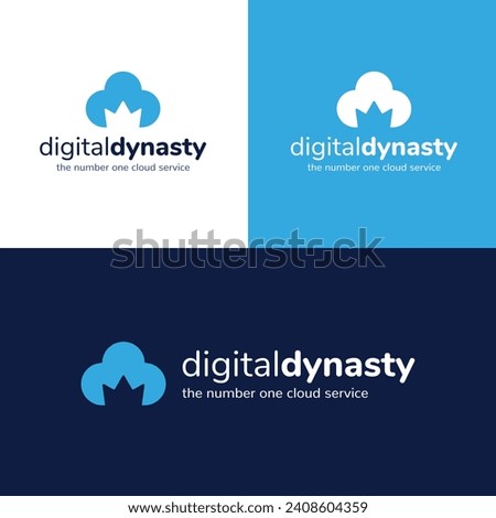 Digital Dynasty, cloud service logo vector template
