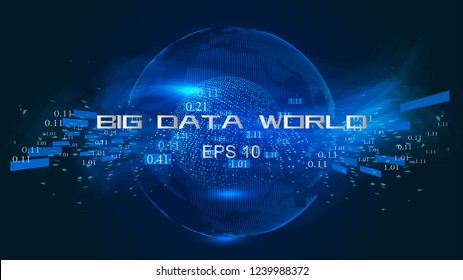 Digital earth, dynamic particle sphere construction network technology big data background