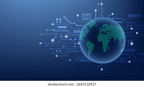 Tecnología de conexión de red global de tierra digital