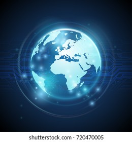 Digital earth illustration