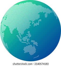 Digital Earth Isolated Vector Illustration Stock Vector (Royalty Free ...