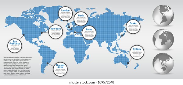 Digital Earth map concept