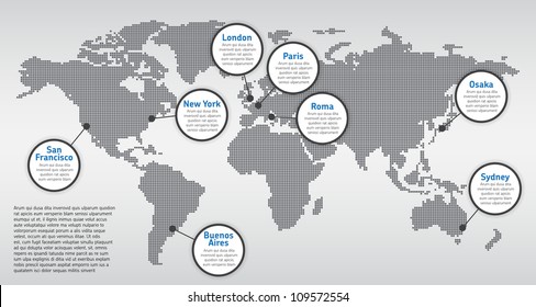 Digital Earth map concept