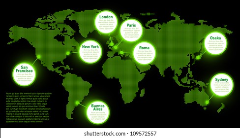 Digital Earth map concept