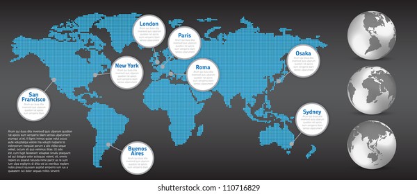 Digital Earth map concept