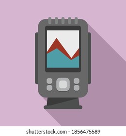 Digital echo sounder icon. Flat illustration of digital echo sounder vector icon for web design