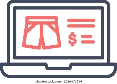 Digital, ecommerce, shopping, online icon vector image. Can also be used for information technology. Suitable for use on web apps, mobile apps and print media.