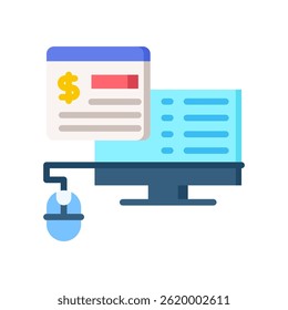 Icono de economía digital Ilustración vectorial plana