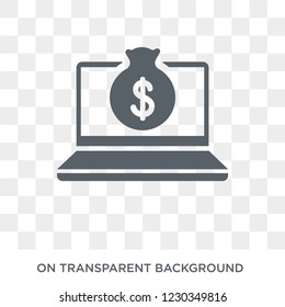 digital economy icon. Trendy flat vector digital economy icon on transparent background from general  collection. 