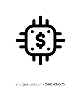 Digital Economy icon in trendy outline style isolated on white background. Digital Economy silhouette symbol for your website design, logo, app, UI. Vector illustration, EPS10.