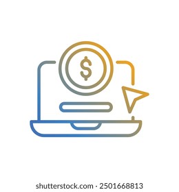 Digital Economy icon vector stock illustration