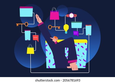 Digital Ecosystem NFT Cryptocurrency Illustration