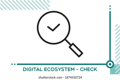 Digital Ecosystem Vector Icon Check