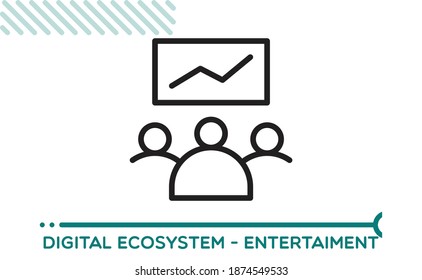 Digital Ecosystem Vector Icon Entertainment