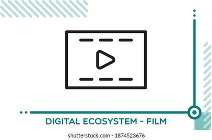 Digital Ecosystem Vector Icon Film