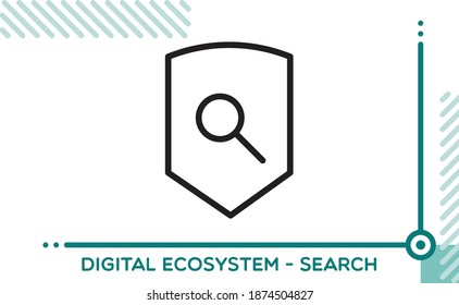 Digital Ecosystem Vector Icon Search