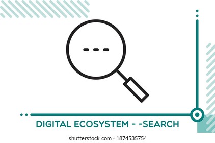 Digital Ecosystem Vector Icon Search 