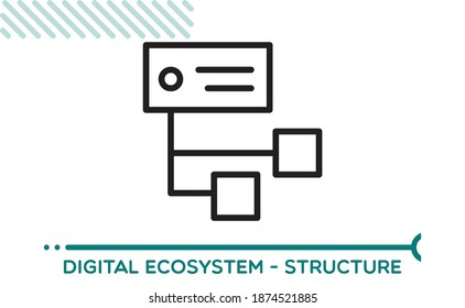 Digital Ecosystem Vector Icon Structure