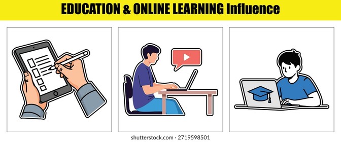 Educación digital y actividades de aprendizaje en línea tablet stylus