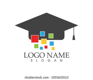 Digital education school univertsity logo design concept