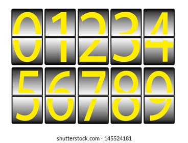 digital effect numbers 0 to 9 - EPS10