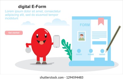 Digital Eform Vector Illustration Concept Can Stock Vector Royalty Digital Eform Vector Illustration Concept Can Stock Vector Royalty