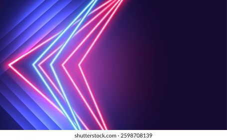 digital electric laser lines abstract wallpaper in neon style vector